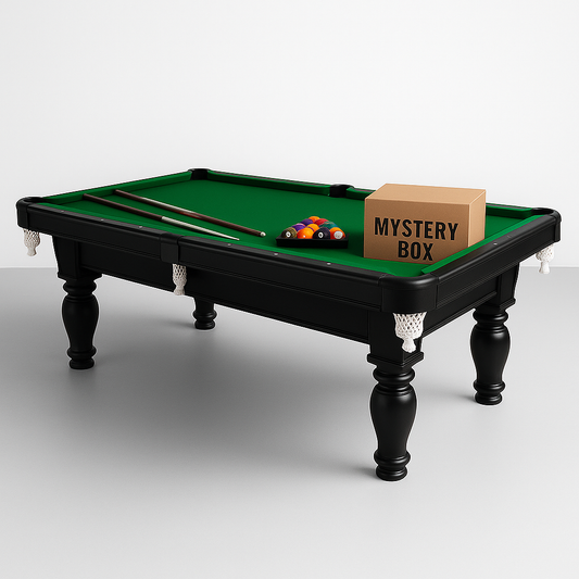7FT GREEN ON BLACK SLATE POOL TABLE