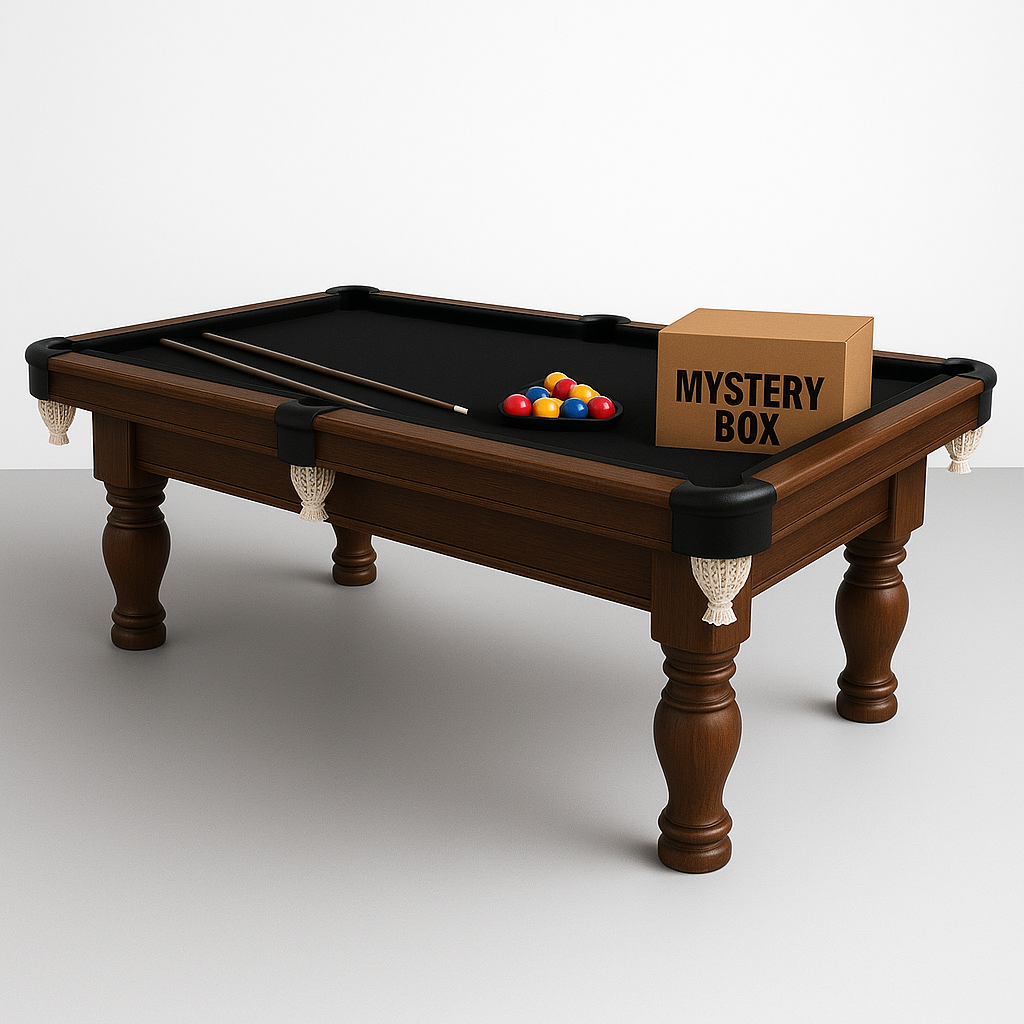 8FT TIMBER  & SLATE BLACK FELT TABLE